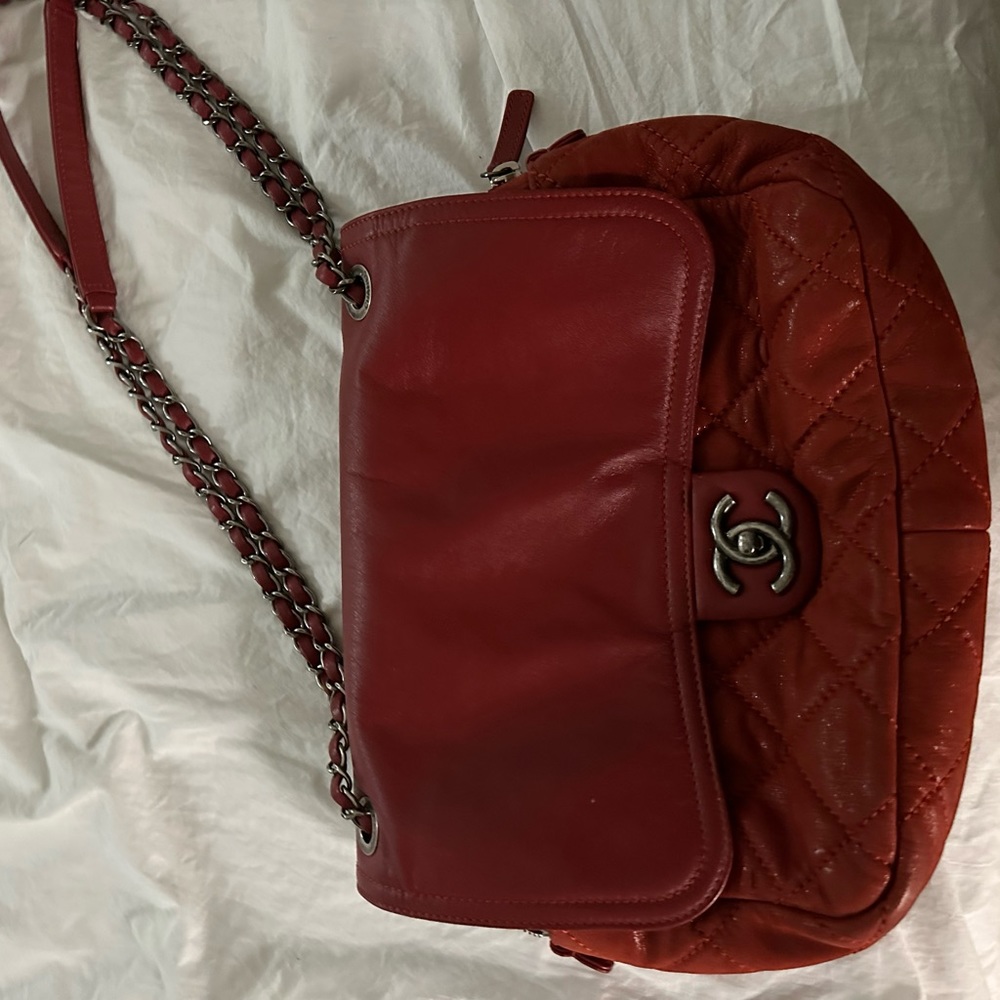Chanel Red bag orange a little